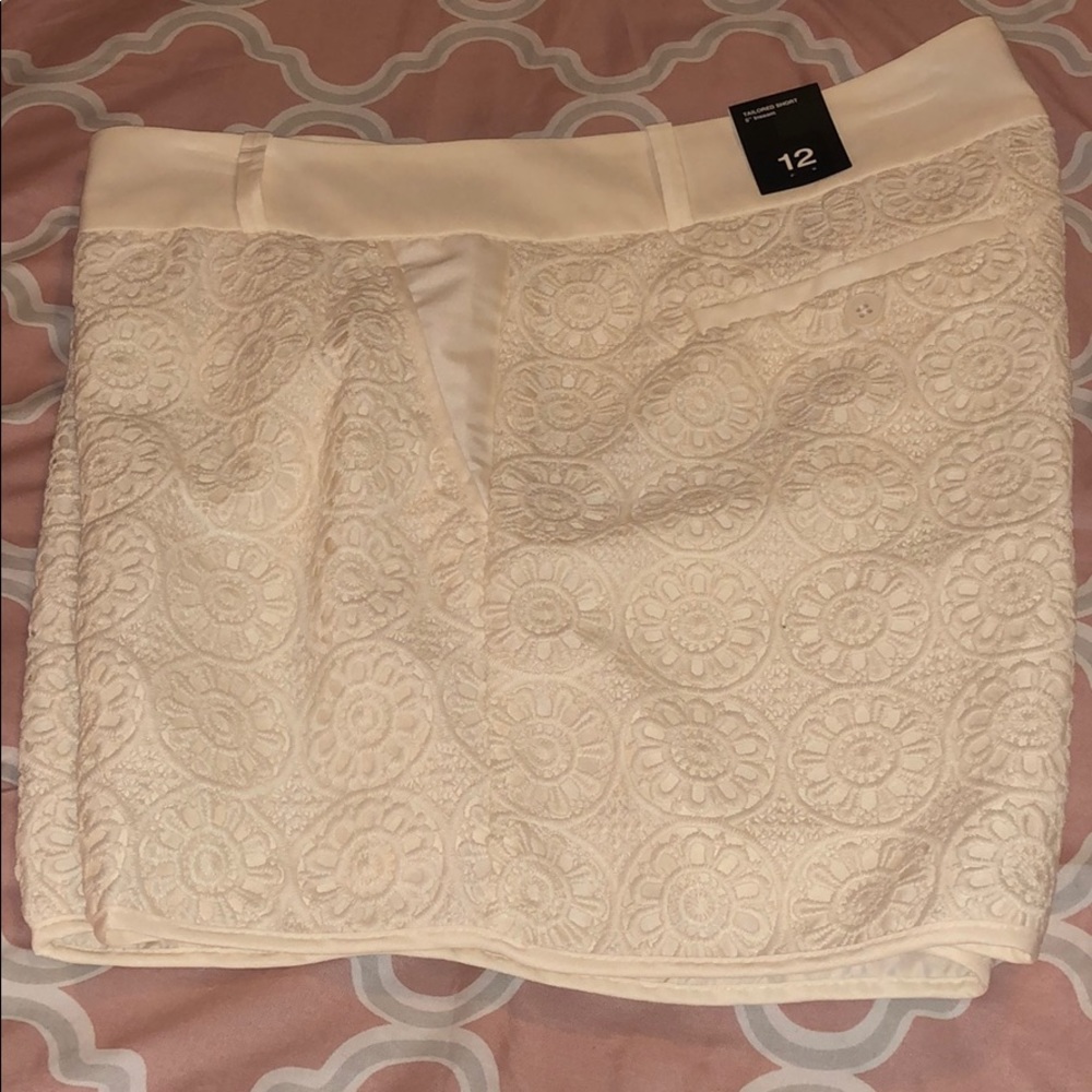 NWT The Limited Tailored Shorts w/crochet detail